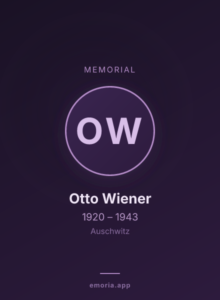 Memorial portrait of Otto Wiener