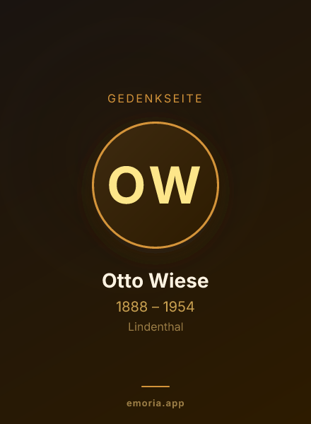 Gedenkportrait von Otto Wiese