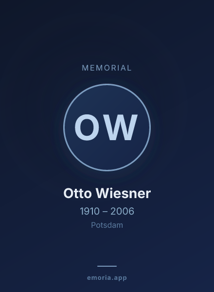 Memorial portrait of Otto Wiesner