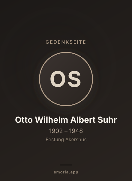 Gedenkportrait von Otto Wilhelm Albert Suhr