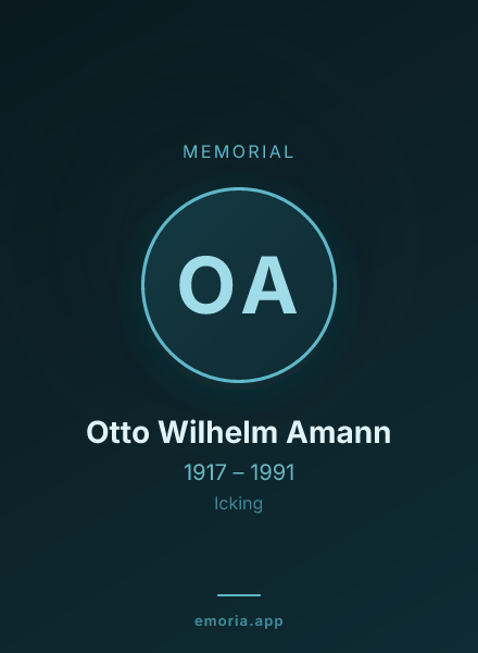 Memorial portrait of Otto Wilhelm Amann