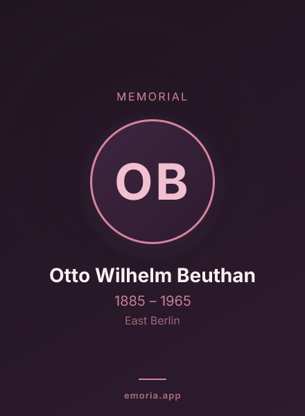 Memorial portrait of Otto Wilhelm Beuthan