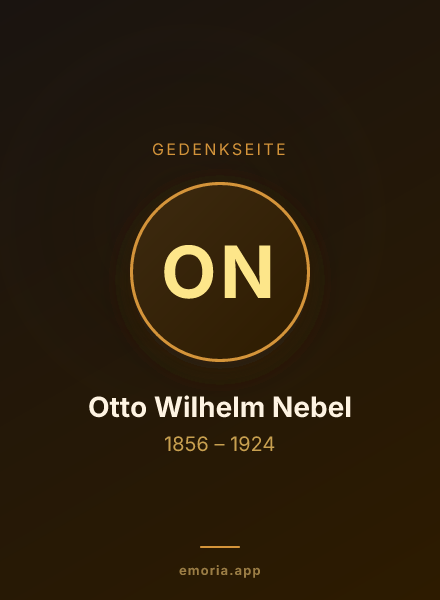 Gedenkportrait von Otto Wilhelm Nebel