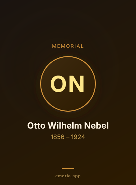 Memorial portrait of Otto Wilhelm Nebel