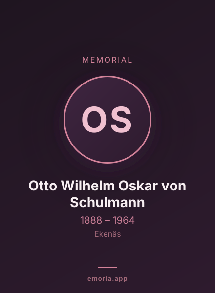 Memorial portrait of Otto Wilhelm Oskar von Schulmann
