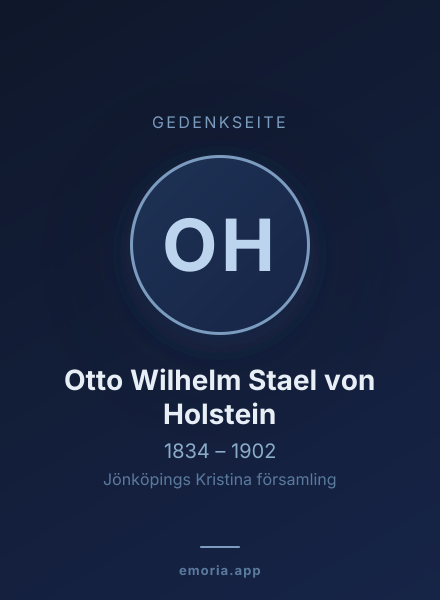 Gedenkportrait von Otto Wilhelm Stael von Holstein