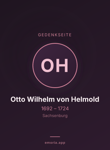 Gedenkportrait von Otto Wilhelm von Helmold