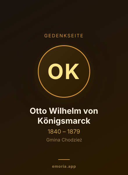 Gedenkportrait von Otto Wilhelm von Königsmarck