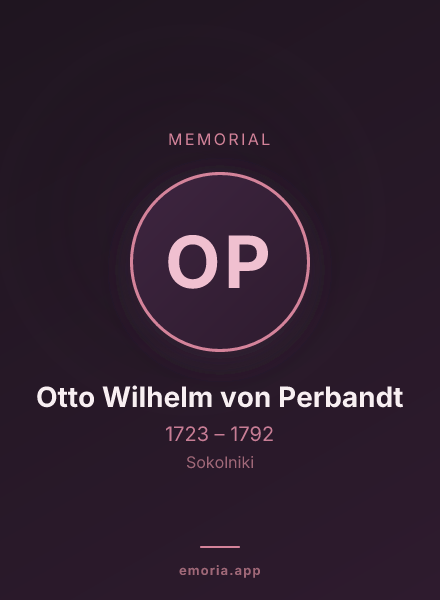 Memorial portrait of Otto Wilhelm von Perbandt