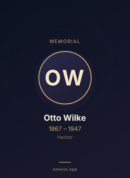 Memorial portrait of Otto Wilke