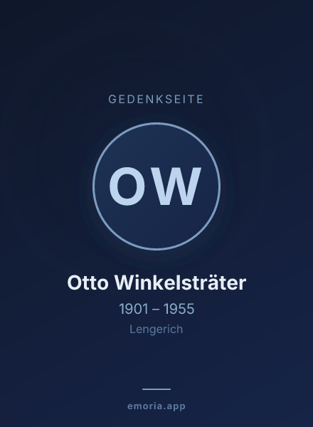 Gedenkportrait von Otto Winkelsträter