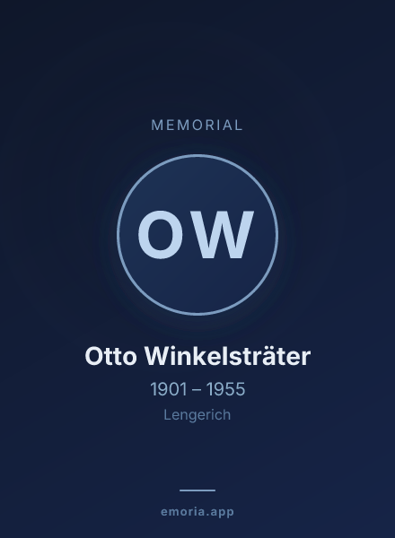 Memorial portrait of Otto Winkelsträter
