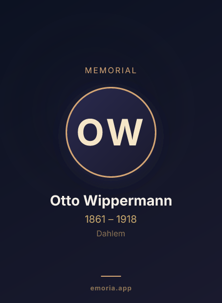 Memorial portrait of Otto Wippermann