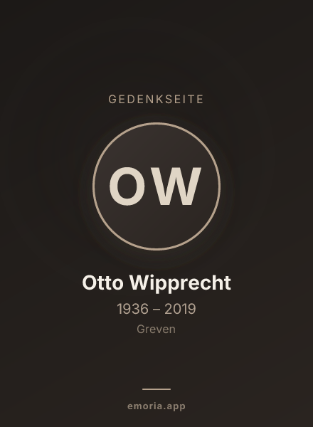 Gedenkportrait von Otto Wipprecht