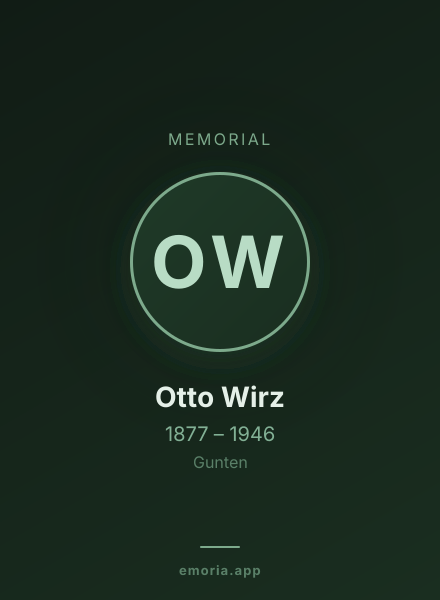 Memorial portrait of Otto Wirz