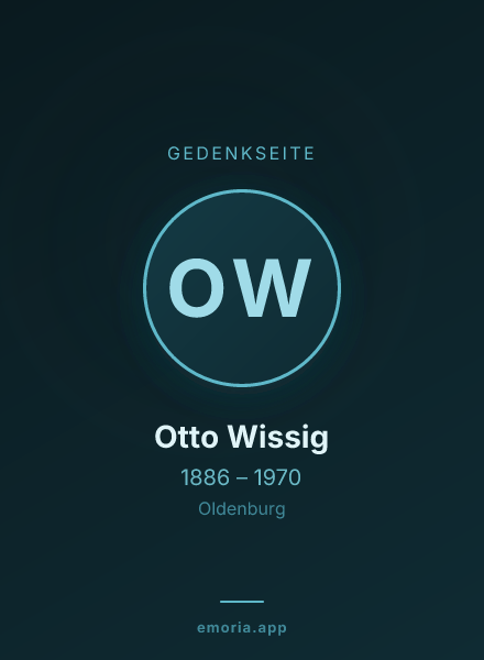 Gedenkportrait von Otto Wissig