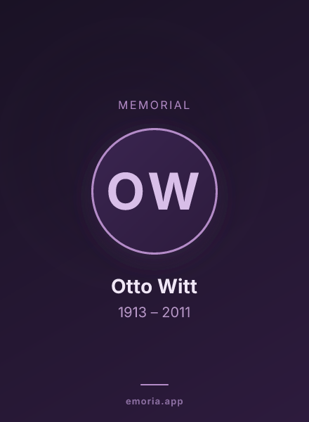 Memorial portrait of Otto Witt