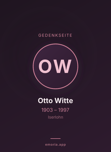 Gedenkportrait von Otto Witte