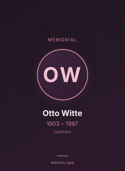 Memorial portrait of Otto Witte