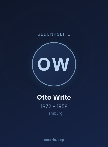 Gedenkportrait von Otto Witte