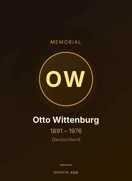 Memorial portrait of Otto Wittenburg