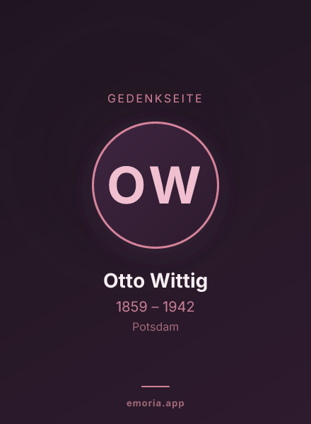 Gedenkportrait von Otto Wittig