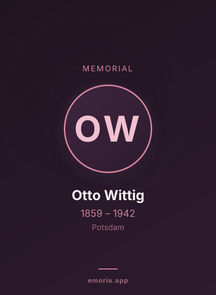 Memorial portrait of Otto Wittig
