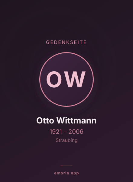 Gedenkportrait von Otto Wittmann