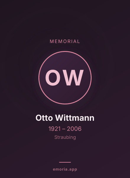 Memorial portrait of Otto Wittmann