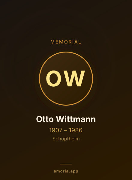 Memorial portrait of Otto Wittmann
