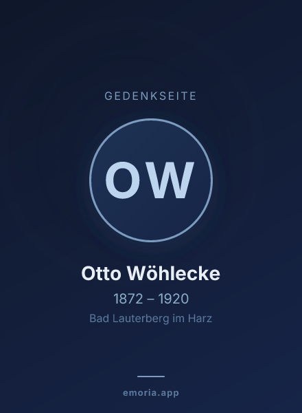 Gedenkportrait von Otto Wöhlecke