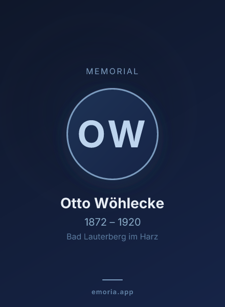 Memorial portrait of Otto Wöhlecke
