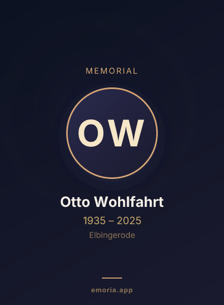Memorial portrait of Otto Wohlfahrt