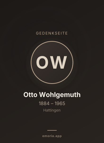 Gedenkportrait von Otto Wohlgemuth