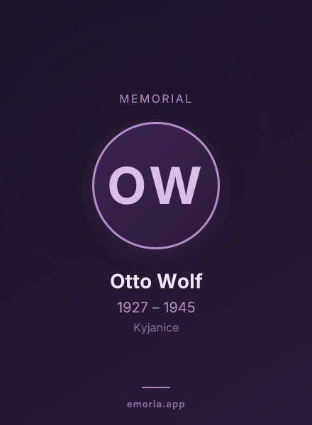 Memorial portrait of Otto Wolf