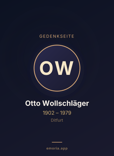Gedenkportrait von Otto Wollschläger