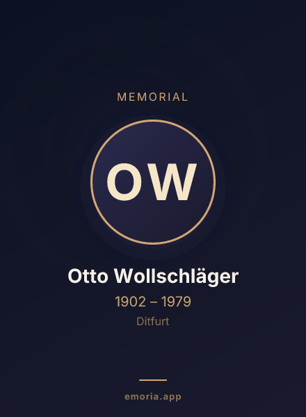 Memorial portrait of Otto Wollschläger