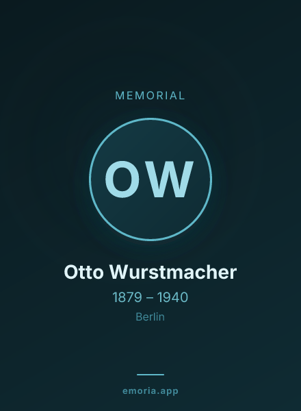 Memorial portrait of Otto Wurstmacher