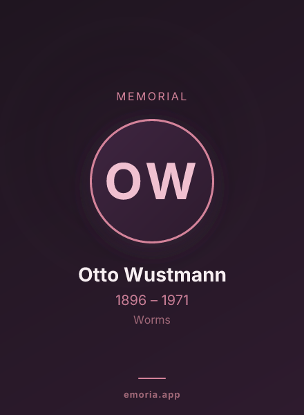 Memorial portrait of Otto Wustmann