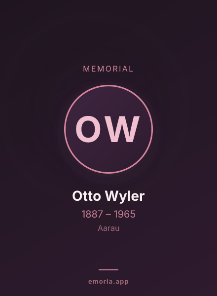 Memorial portrait of Otto Wyler