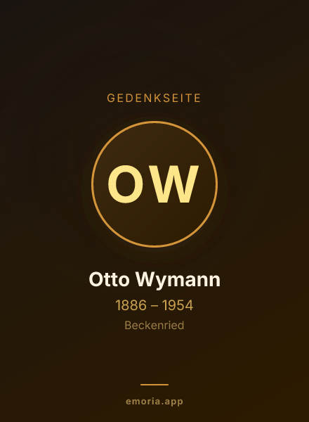Gedenkportrait von Otto Wymann