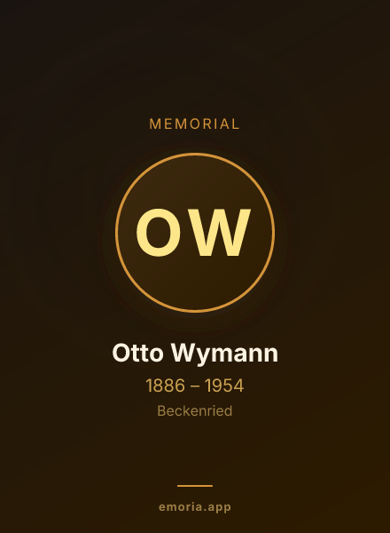 Memorial portrait of Otto Wymann