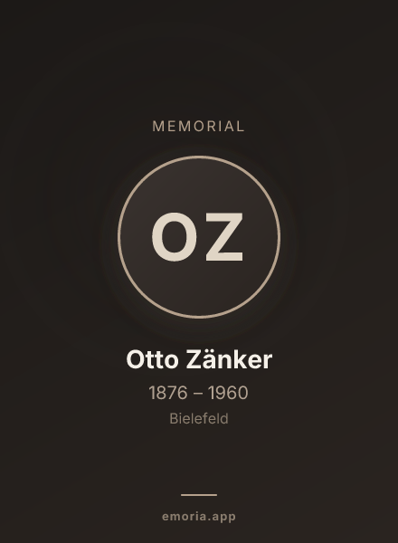 Memorial portrait of Otto Zänker