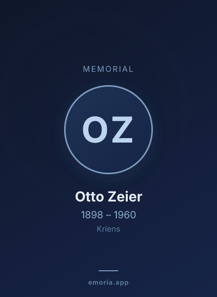 Memorial portrait of Otto Zeier