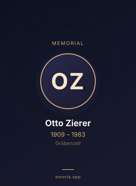 Memorial portrait of Otto Zierer