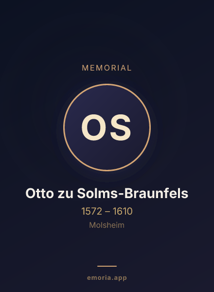Memorial portrait of Otto zu Solms-Braunfels