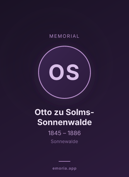Memorial portrait of Otto zu Solms-Sonnenwalde