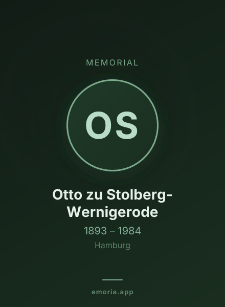 Memorial portrait of Otto zu Stolberg-Wernigerode