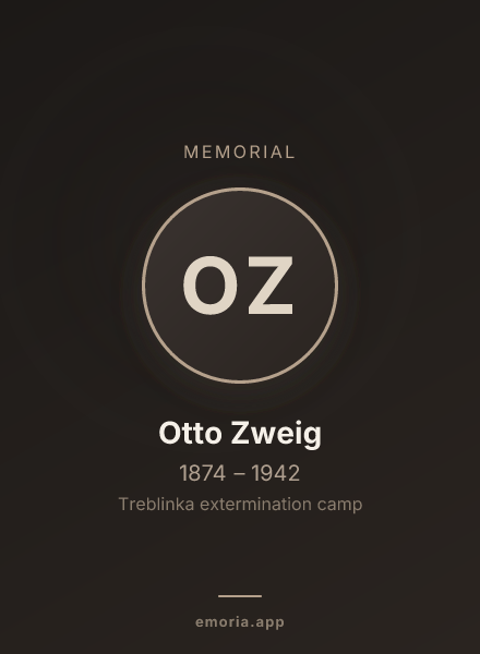 Memorial portrait of Otto Zweig