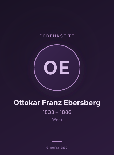 Gedenkportrait von Ottokar Franz Ebersberg